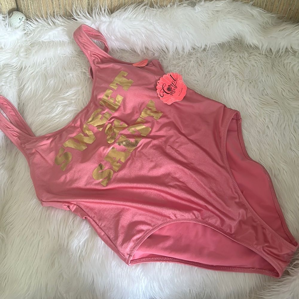 Coral tropics One Piece Swimsuit color bublegum size XL🔥